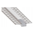 Perfil empotrable para tiras LED de 1 m, plateado/blanco