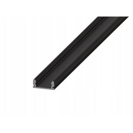 Perfil empotrado de 1 m para tiras LED, negro/blanco
