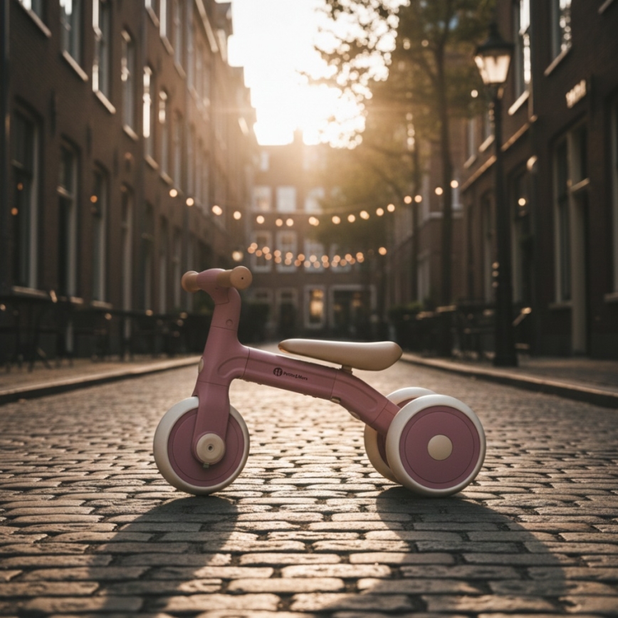 PETITE&MARS - Bicicleta de equilibrio infantil 3 en 1 BINGO Rosa polvo