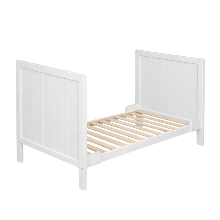 PETITE&MARS - Cuna 3 en 1 MILA 120x60 cm blanca/haya