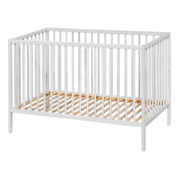 PETITE&MARS - Cuna para bebé NELA BEECH 120x60 cm blanco/haya