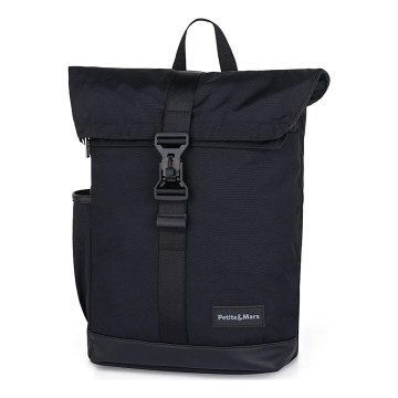 PETITE&MARS - Mochila de Pañales para Bebé para cochecito JACKOB negro