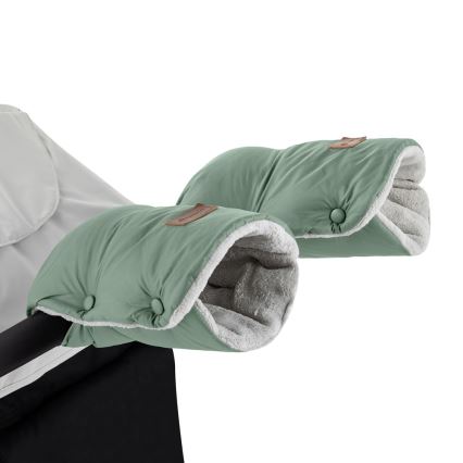 PETITE&MARS - SET Saco de bebé 3 en 1 JIBOT + manoplas para cochecito JASIE verde