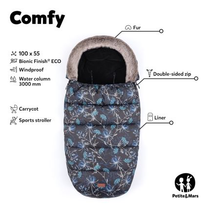 PETITE&MARS - Saco de Dormir para Bebé 4en1 COMFY Forever negro
