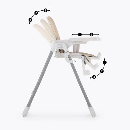 PETITE&MARS - Silla de comedor para niños GUSTO rosa