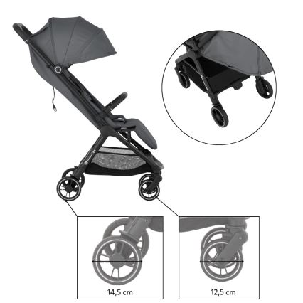 PETITE&MARS - Silla de paseo deportiva ZIP Antracita Ahumada