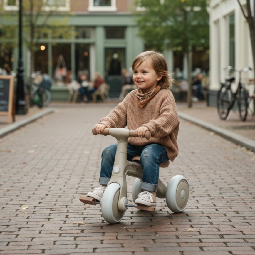 PETITE&MARS - Triciclo infantil 3 en 1 BINGO Blanco marfil