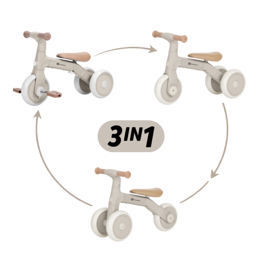 PETITE&MARS - Triciclo infantil 3 en 1 BINGO Blanco marfil