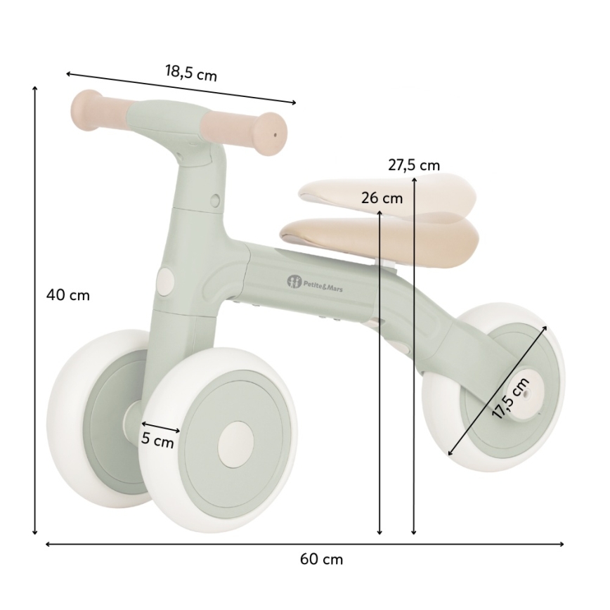 PETITE&MARS - Triciclo infantil 3 en 1 BINGO Stering Blue