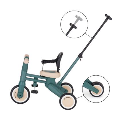 PETITE&MARS - Triciclo infantil 4 en 1 DRIFT Verde Misty