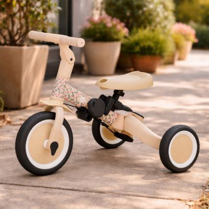 PETITE&MARS - Triciclo infantil 5 en 1 TURBO LIMITED Pink Meadow