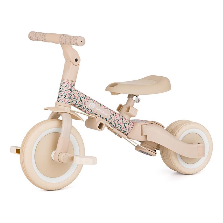PETITE&MARS - Triciclo infantil 5 en 1 TURBO LIMITED Pradera Rosa