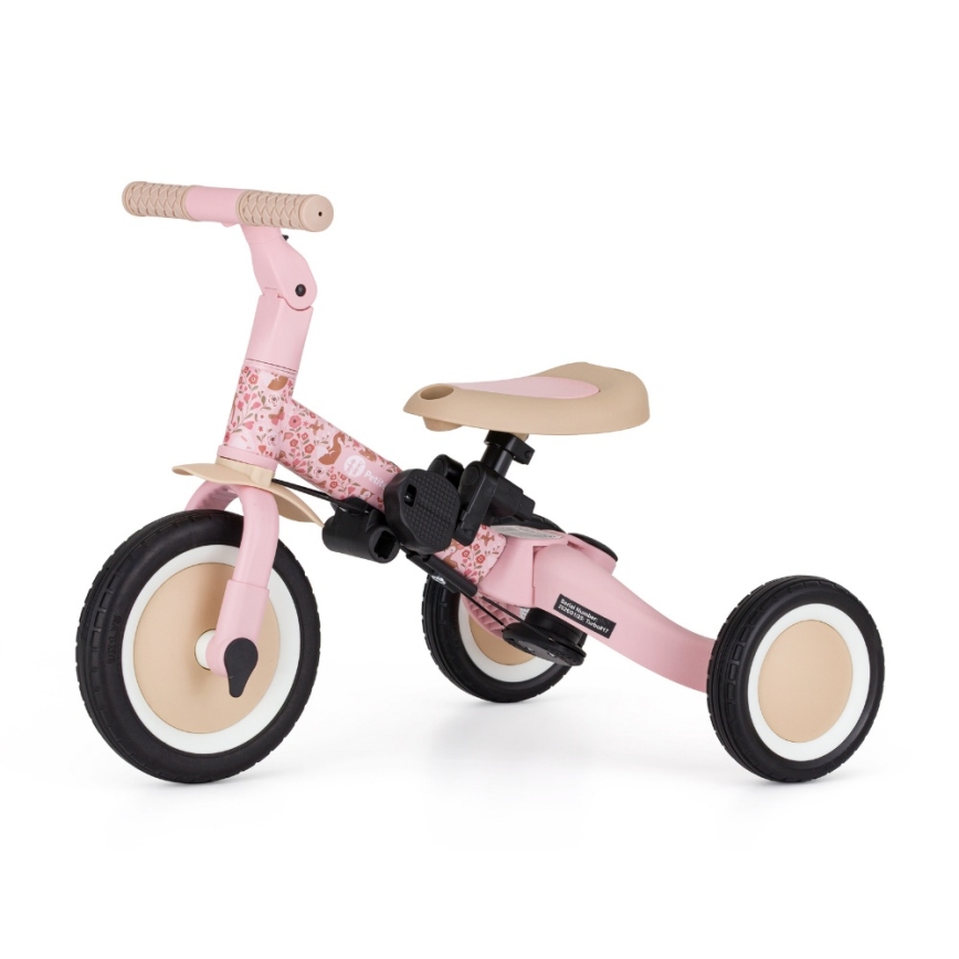 PETITE&MARS - Triciclo infantil 5 en 1 TURBO LIMITED Rosy Wilderness