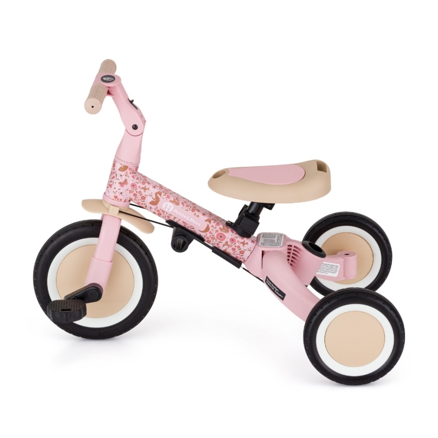 PETITE&MARS - Triciclo infantil 5 en 1 TURBO LIMITED Rosy Wilderness