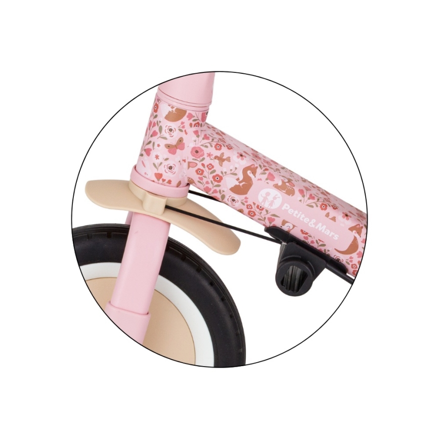 PETITE&MARS - Triciclo infantil 5 en 1 TURBO LIMITED Rosy Wilderness