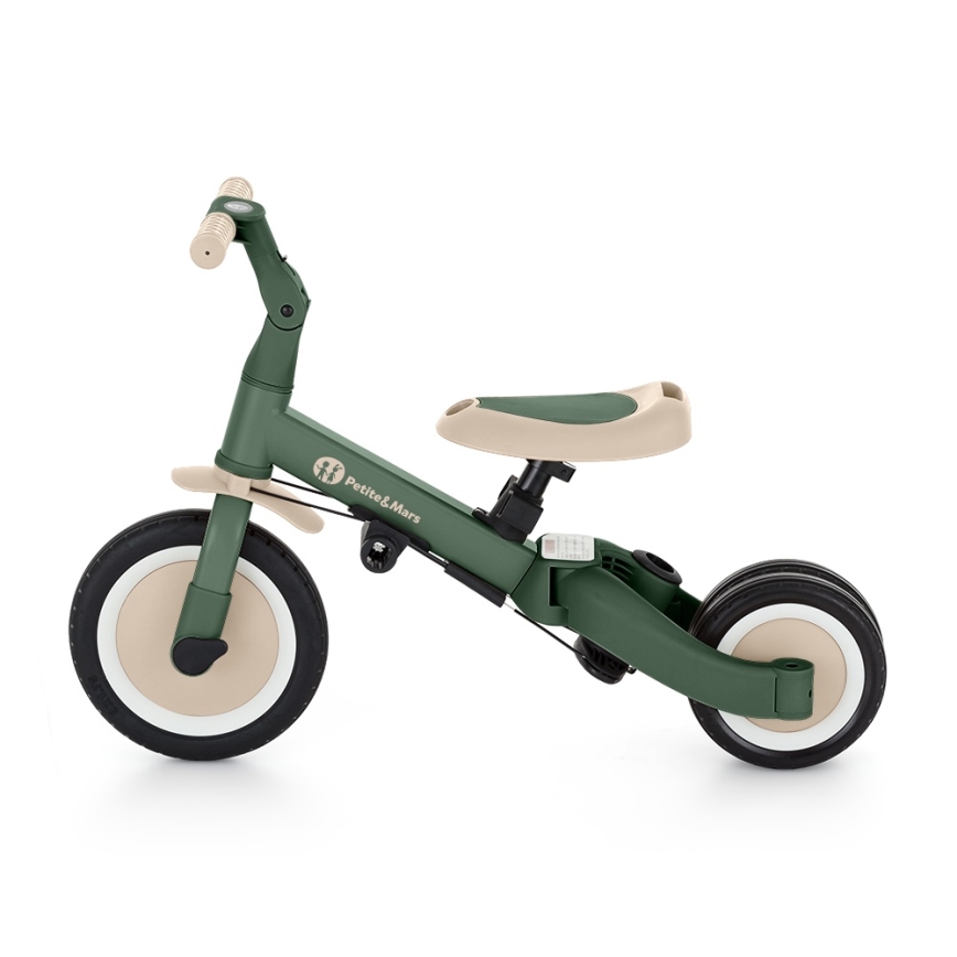 PETITE&MARS - Triciclo infantil 5 en 1 TURBO PLUS Verde Bruma