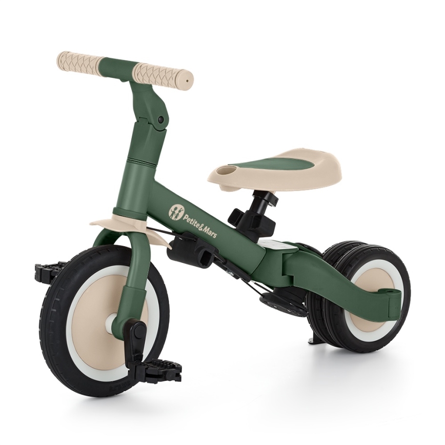 PETITE&MARS - Triciclo infantil 5 en 1 TURBO PLUS Verde Bruma