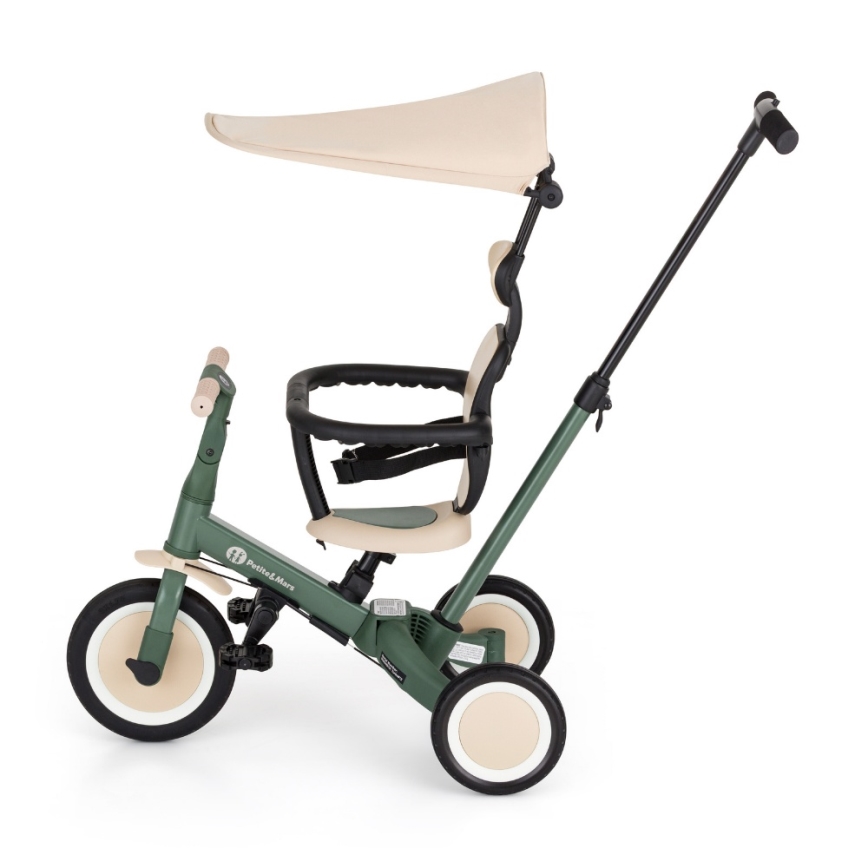 PETITE&MARS - Triciclo infantil 5 en 1 TURBO PLUS Verde Bruma