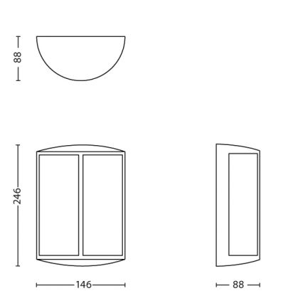 Philips - Aplique de pared LED para exterior LED/6W IP44