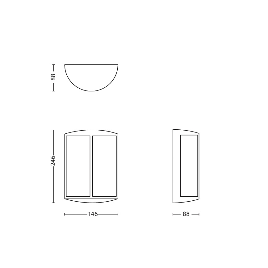 Philips - Aplique de pared LED para exterior LED/6W IP44
