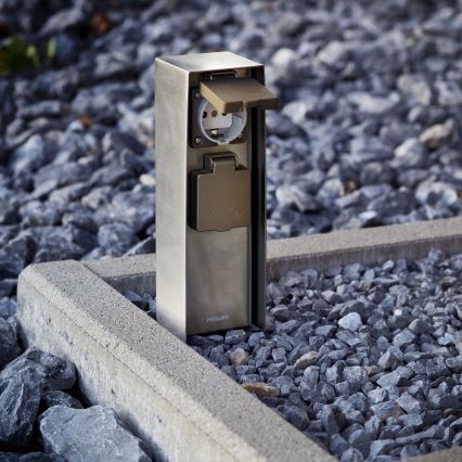 Philips - Columna de enchufes de exterior 230V IP44