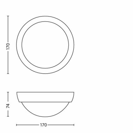 Philips - LED Luminaria exterior LED/3,5W IP44