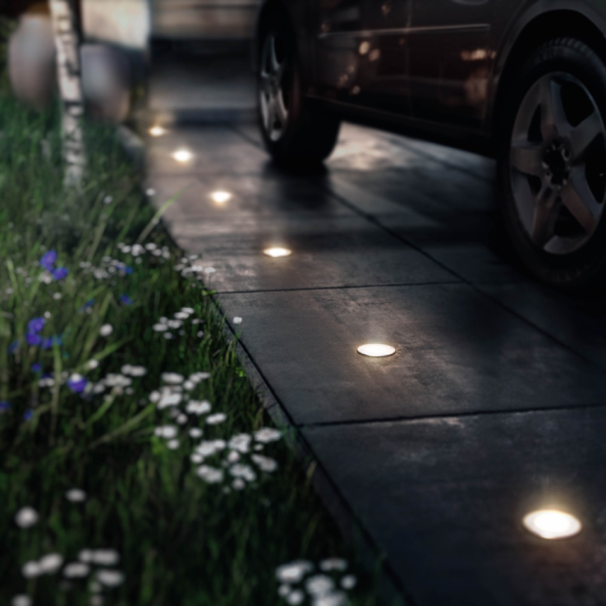 Philips - Luminaria LED empotrable de exterior, apta para paso de vehículos LED/3W/230V