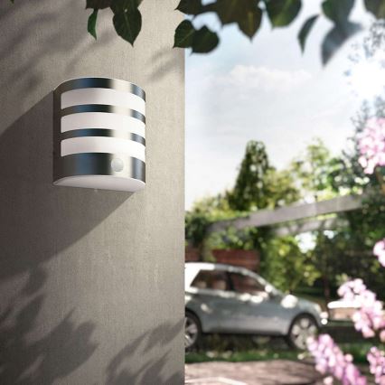 Philips - Aplique de pared LED para exterior con sensor, 3W, IP44