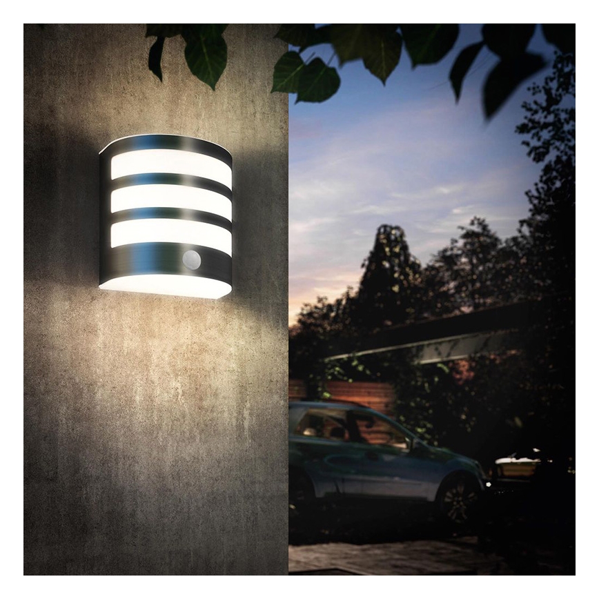 Philips - Aplique de pared LED para exterior con sensor, 3W, IP44