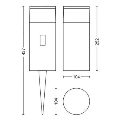 Philips - Lámpara exterior regulable LED RGB Hue CALLA LED/8W/24V IP65