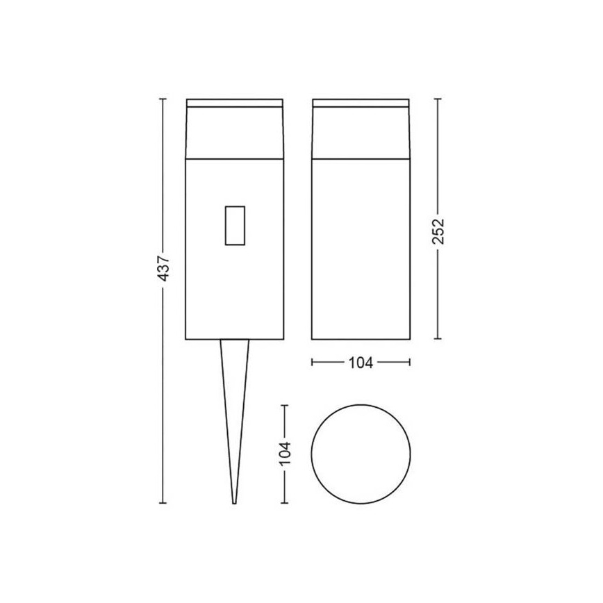 Philips - Lámpara exterior regulable LED RGB Hue CALLA LED/8W/24V IP65