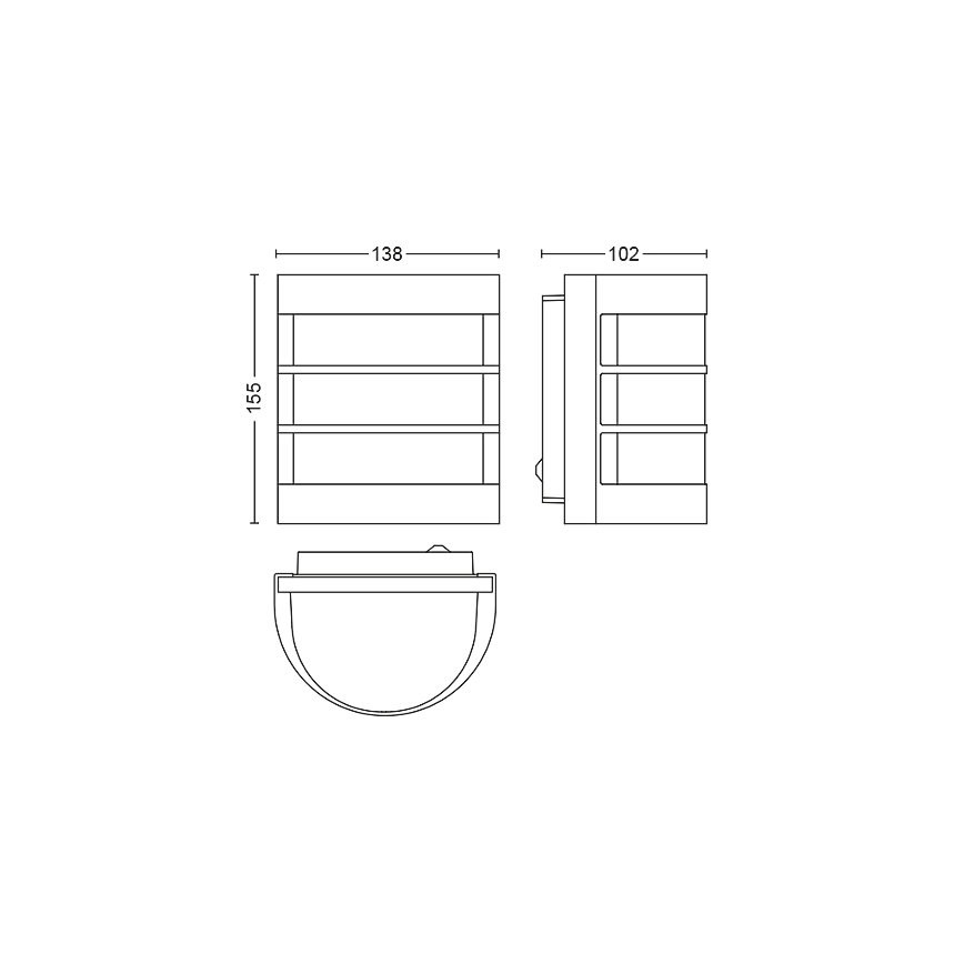 Philips - Aplique de exterior 1xE27/60W/230V IP44 cromo mate