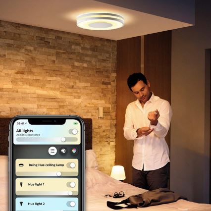 Philips - Luminaria LED regulable Hue BEING LED/27W/230V + mando a distancia