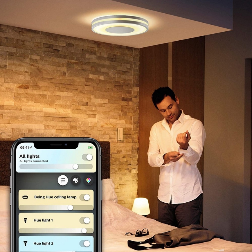 Philips - Luminaria LED regulable Hue BEING LED/27W/230V + control remoto