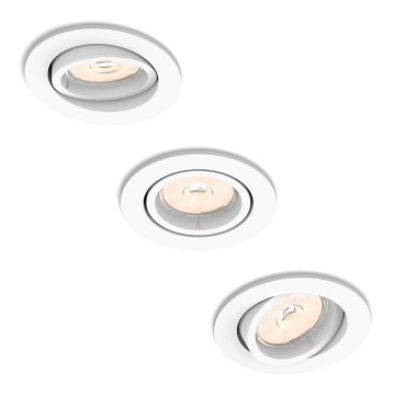 Philips 50393/31/PN - Juego de 3 focos empotrables DONEGAL 1xGU10/5,5W/230V