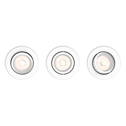 Philips 50393/31/PN - Juego de 3 focos empotrables DONEGAL 1xGU10/5,5W/230V