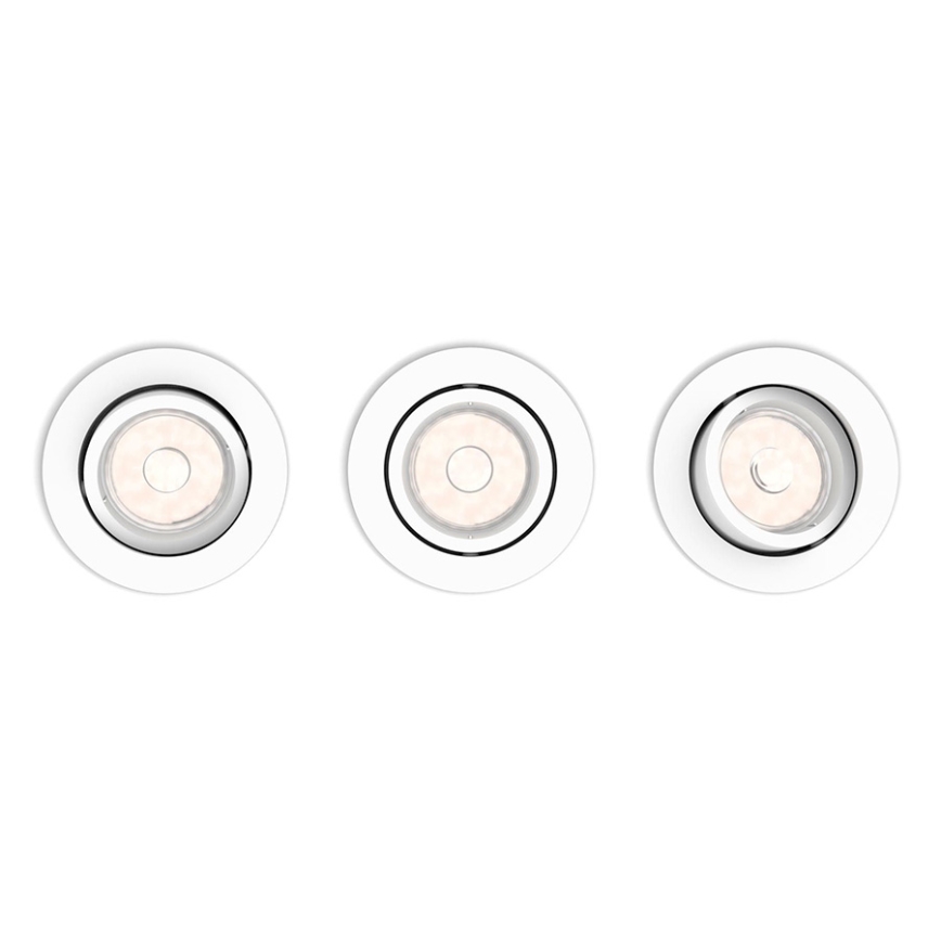 Philips 50393/31/PN - Juego de 3 focos empotrables DONEGAL 1xGU10/5,5W/230V