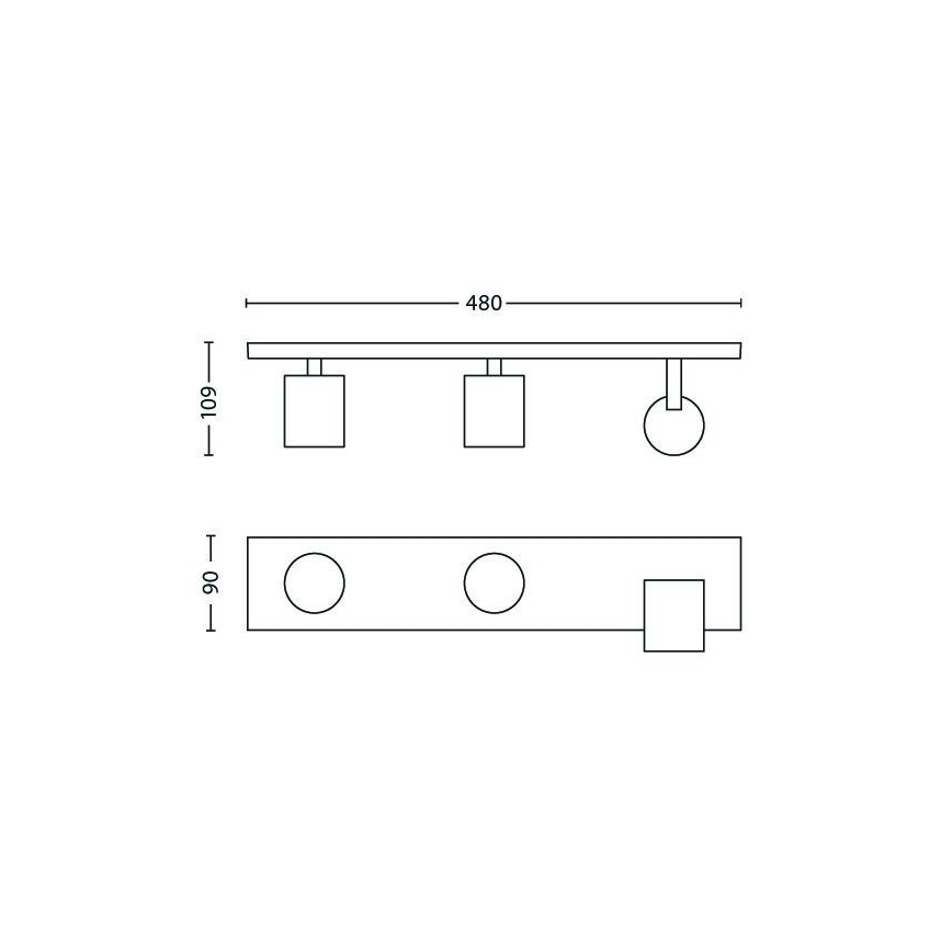 Philips - Foco LED RGBW regulable 3xGU10/4,8W/230V cromo mate + mando a distancia