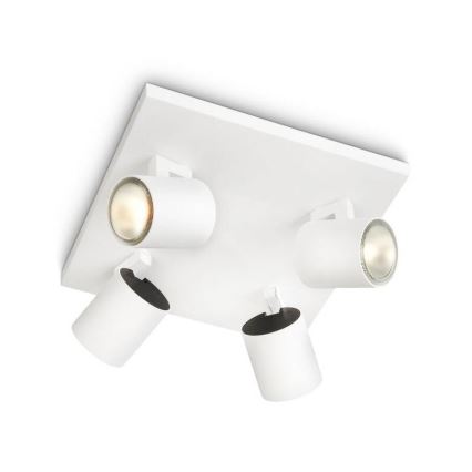 Philips - Lámpara de techo con 4 focos GU10/20W/230V