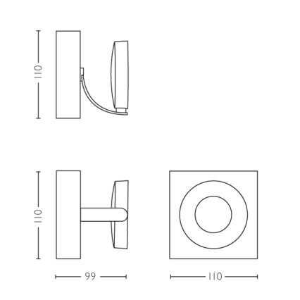 Philips 53170/31/P0 - Foco regulable MYLIVING CLOCKWORK LED/4,5W