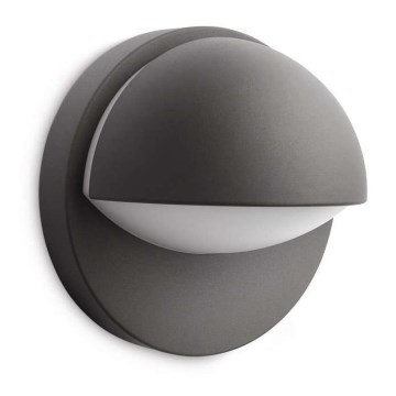Philips - Aplique de exterior 1xE27/12W/230V IP44 antracita
