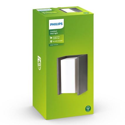 Philips - Aplique de exterior BRIDGE 1xE27/15W/230V IP44