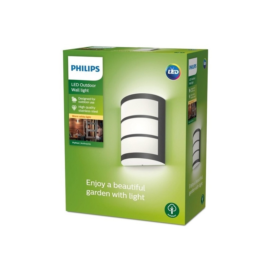 Philips - Aplique LED de exterior PYTHON LED/6W/230V IP44