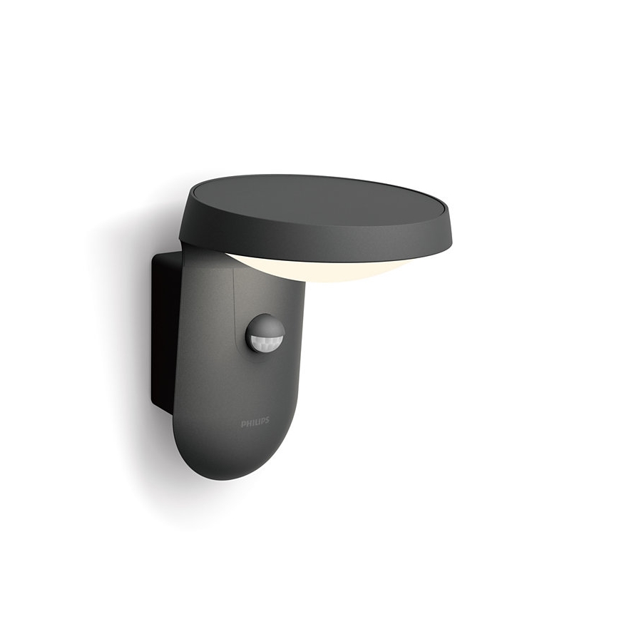 Philips - LED Luz solar de pared con sensor de movimiento y crepuscular LED/1,2W/4V 1800 mAh 3000K IP44