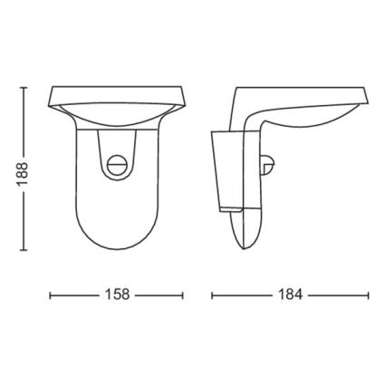 Philips - LED Luz solar de pared con sensor de movimiento y crepuscular LED/1,2W/4V 1800 mAh 3000K IP44