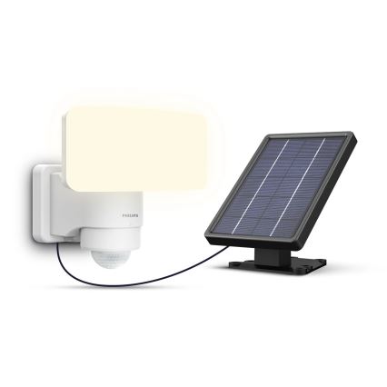 Philips - LED Luz solar de pared con sensor de movimiento y crepuscular TYLUS LED/6W/3,7V 2600 mAh 5000K IP44