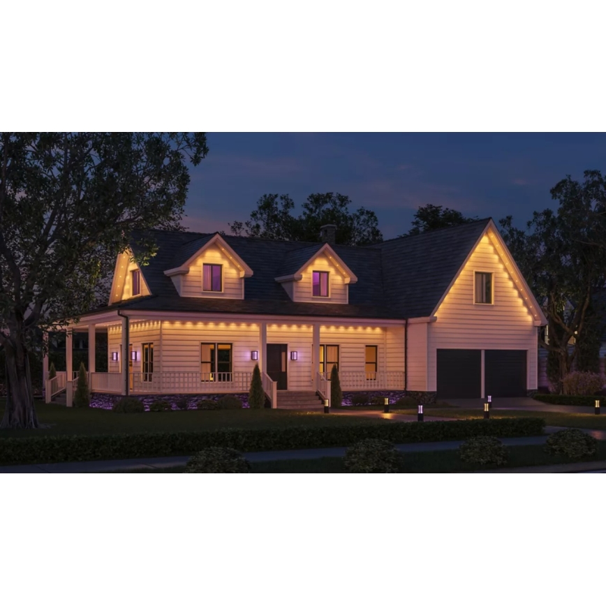 Philips - LED RGBW Guirnalda luminosa exterior regulable y extensible Hue FESTAVIA 16xLED 9m 1000-20000K IP65