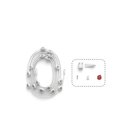 Philips - LED RGBW Guirnalda luminosa exterior regulable y extensible Hue FESTAVIA 16xLED 9m 1000-20000K IP65