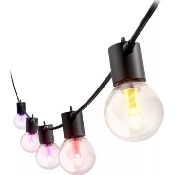 Philips - Cadena de luces LED RGBW para exterior, regulable y extensible Hue FESTAVIA, 10 LEDs, 7 m, IP65