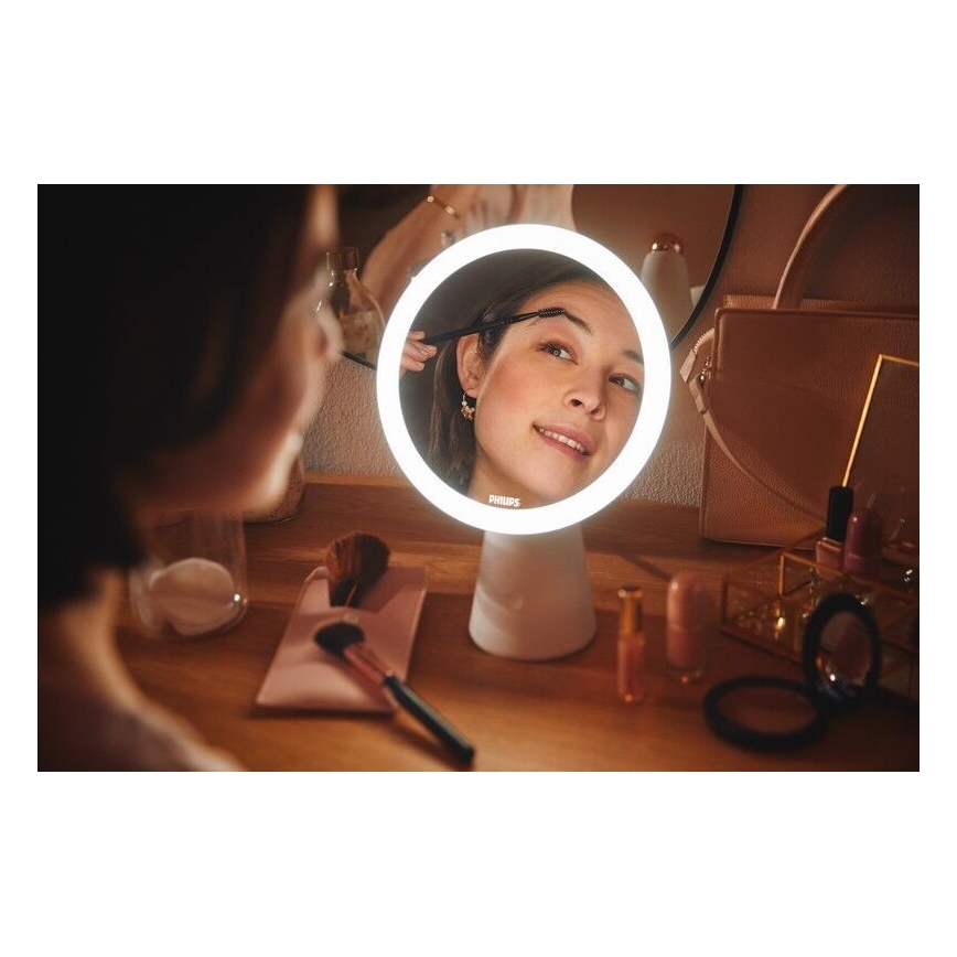Philips - Espejo cosmético regulable con iluminación LED MIRROR LED/4,5W/5V